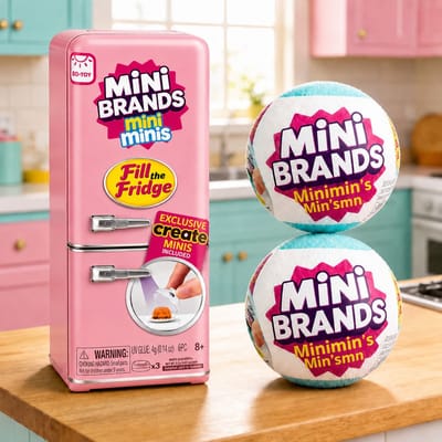Mini Geladeira Fill The Fridge com 2 Bolas Mini Brands