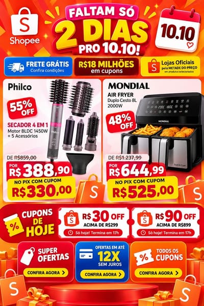 Secador Philco BLDC com 5 acessórios