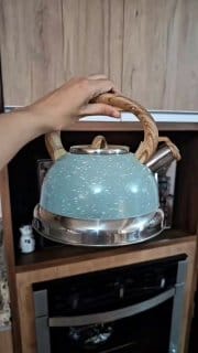 Chaleira Brinox Roma 2,7L Verde Botanika com Apito