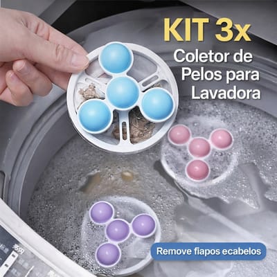 Filtro Coletor de Pelos para Máquina de Lavar 3 em 1