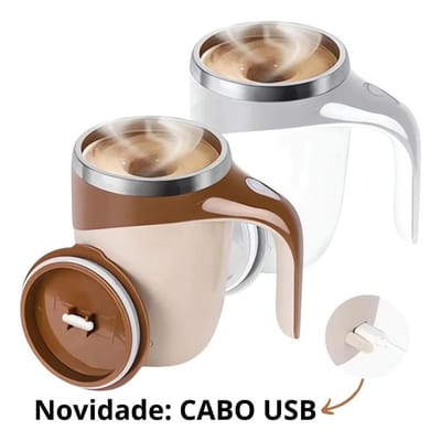 Misturador De Bebidas Caneca Mixer Térmica Automática USB 380ml