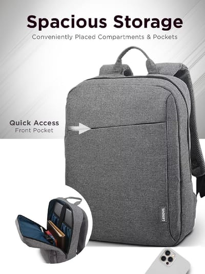 Mochila Lenovo Casual B210 Cinza p/ Notebook 15,6