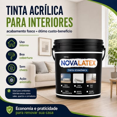 Tinta Acrílica Sem Cheiro Antimofo Novalatex