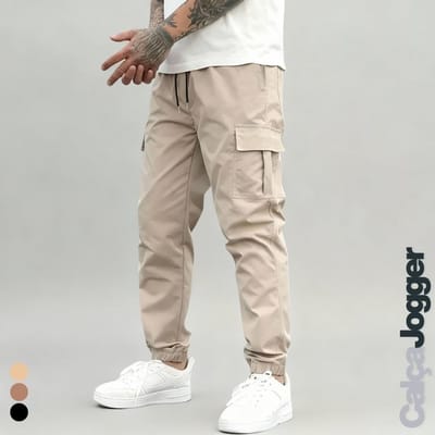 Calça Cargo Masculina Jogger Streetwear