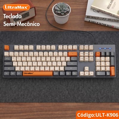 Teclado Gamer Semi Mecânico UltraMax ULT-K906 ABNT2