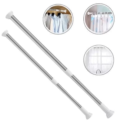 Varão Extensível Multiuso 70-200cm Para Box Banheiro e Varal