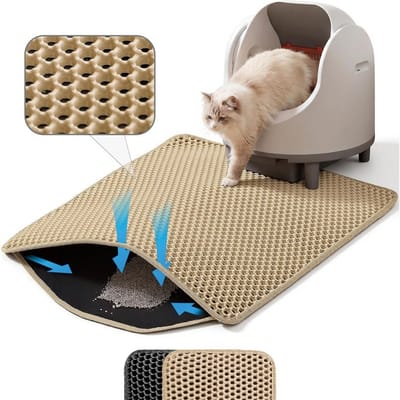 Tapete Higiênico Anti Sujeira para Caixa de Areia de Gatos EVA 55x75cm