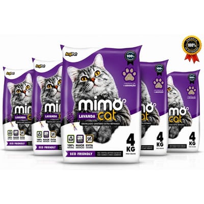 KIT 5 Areias de Gato Sanitária 20KG Mimocat Lavanda