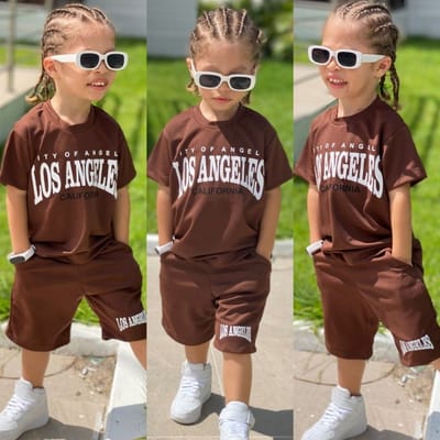 Conjunto Infantil Masculino Fim de Ano Blusa + Bermuda Dry-Fit