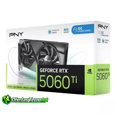 Placa de Vídeo NVIDIA PNY RTX 5060 Ti 8GB OC GDDR7