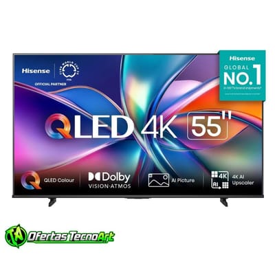 Smart TV 55 4K QLED HDR10 Dolby Atmos Hisense