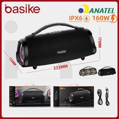 Caixa de Som Bluetooth Basike 160W TWS