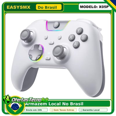 Controle EasySMX X05 Pro RGB Hall Effect Tri Mode