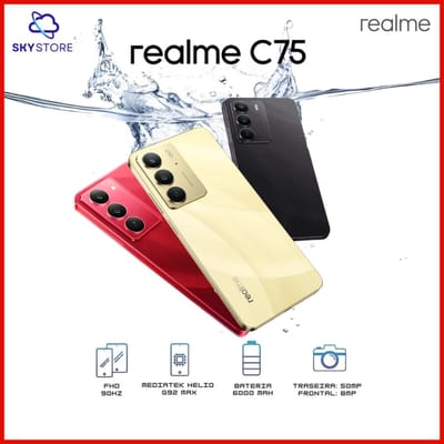 Smartphone Realme C75 4G 256GB 8GB RAM Câmera 50MP