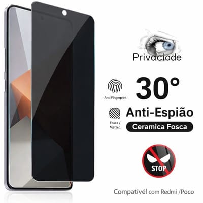 Película Cerâmica Fosca Privacidade Redmi 12C 13C 14C 15C Poco