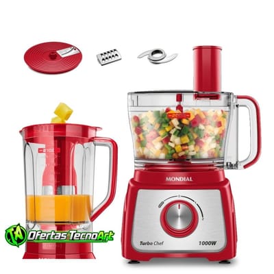 Multiprocessador Mondial 1000W Turbo Chef 5 em 1