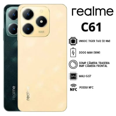 Smartphone Realme C61 256GB 8GB RAM NFC