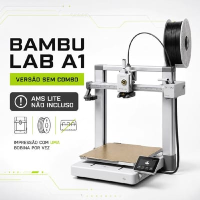 Impressora 3D Bambu Lab A1 FDM Sem AMS Lite
