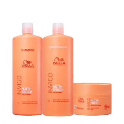 Kit Wella Professionals Invigo Nutri-Enrich Máscara P (3 produtos)