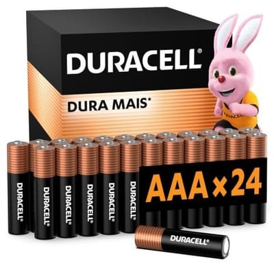 Duracell Pilhas Alcalinas AAA Palito Pack 24 Unidades