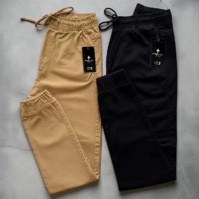 Calça Jogger Masculina Sarja Premium com Punho