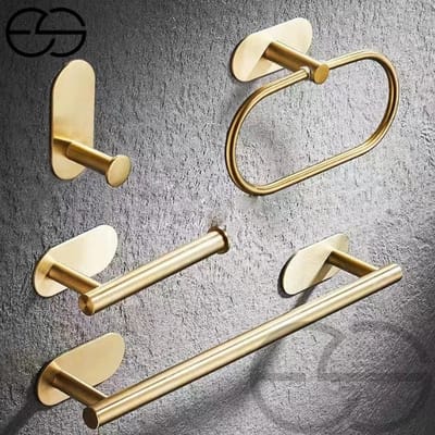 Kit Acessórios Banheiro 4 Peças Dourado