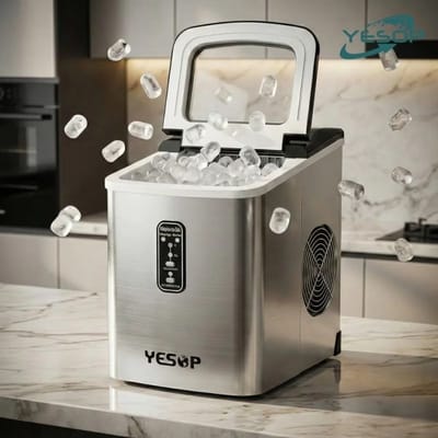 Máquina de Gelo Turbo Ice Premium 127V Portátil Inox 120W