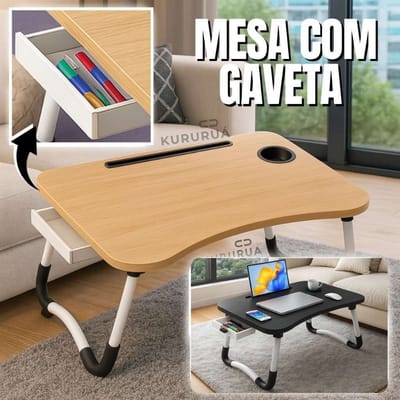 Mesa Para Notebook Portátil Dobrável Articulada em Mdf