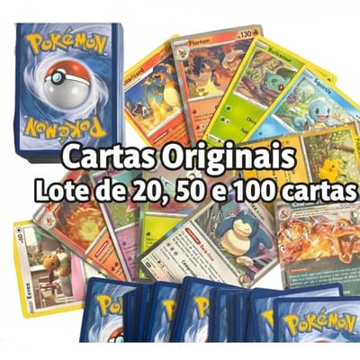 Kit de Cartas Pokémon TCG Originais com Brilhantes