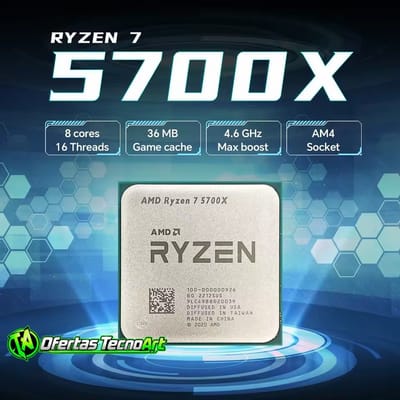 Processador AMD Ryzen 7 5700X 8/16 4.6Ghz (OEM)