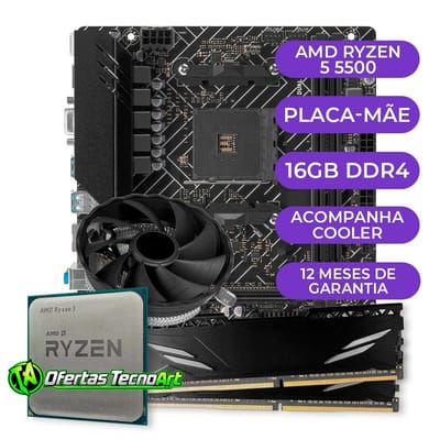 Kit Upgrade Gamer Ryzen 5 5500, A520M, 16GB DDR4