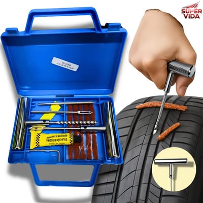 Kit Reparo de Pneus Sem Câmara 11 Peças