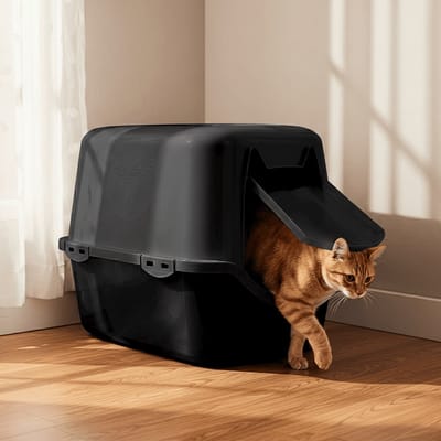 Caixa Areia Fechada Banheiro Para Gato Antiodor Durapets