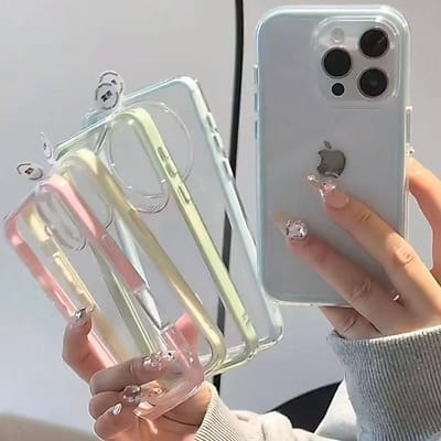 Capa 2 em 1 Transparente Anti-Impacto para iPhone