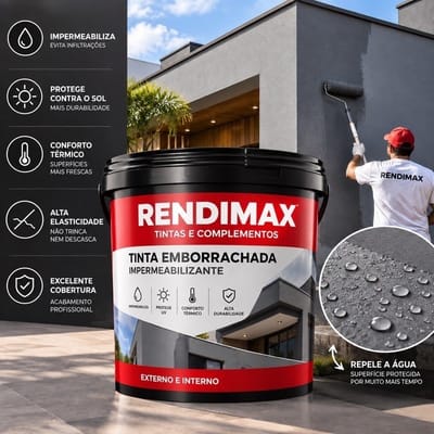 Tinta Emborrachada Rendimax Premium 18kg/4kg