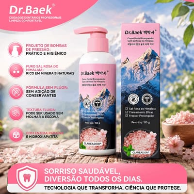 Pasta de Dente Dr.Baek Sal Rosa do Himalaia 150g