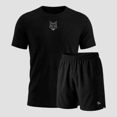 Kit Alpha Bermuda Lobo + Camiseta Lobo Dry Fit