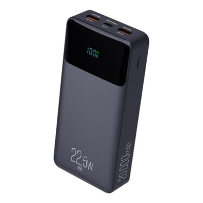 Power Bank 20000mAh com Carga Rápida e Display