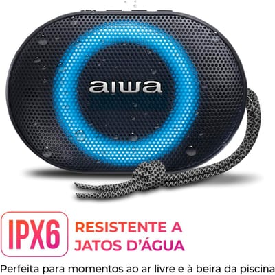 Caixa de Som AIWA Bluetooth 10W IPX6