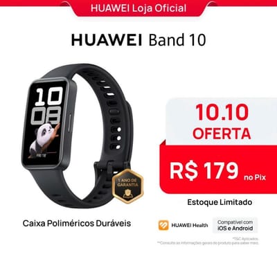 Smartwatch HUAWEI Band 10 com Análise do Sono