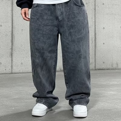Calça Baggy Masculina Jeans Boca Larga