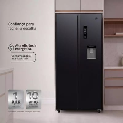 Geladeira Side By Side Frost Free 480L HQ Inverter