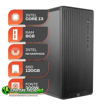 PC Home Essential S, Intel Core i3, 8GB RAM, SSD 120GB