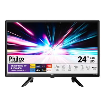 Smart TV 24 Philco PTV24G5YR2CP Roku TV Dolby Audio