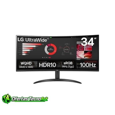 Monitor Curvo 34 UltraWide WQHD 100Hz HDR10 LG