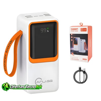 Power Bank 20000/30000/50000mAh Carga Rápida Display Digital