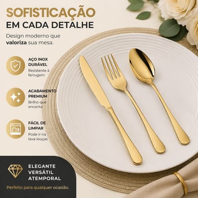 Jogo de Talheres 18 Peças para Restaurantes e Cozinhas