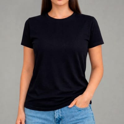 Camiseta Feminina Lisa 100% Algodão Premium