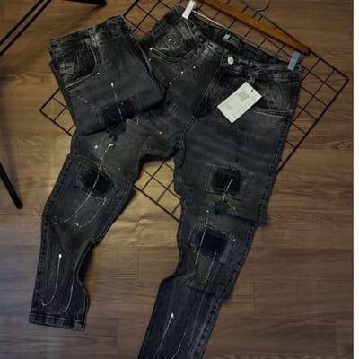 Calça Jogador Masculina Jeans Rasgadinha