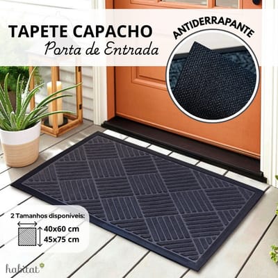 Tapete Capacho Emborrachado Antiderrapante Decorativo